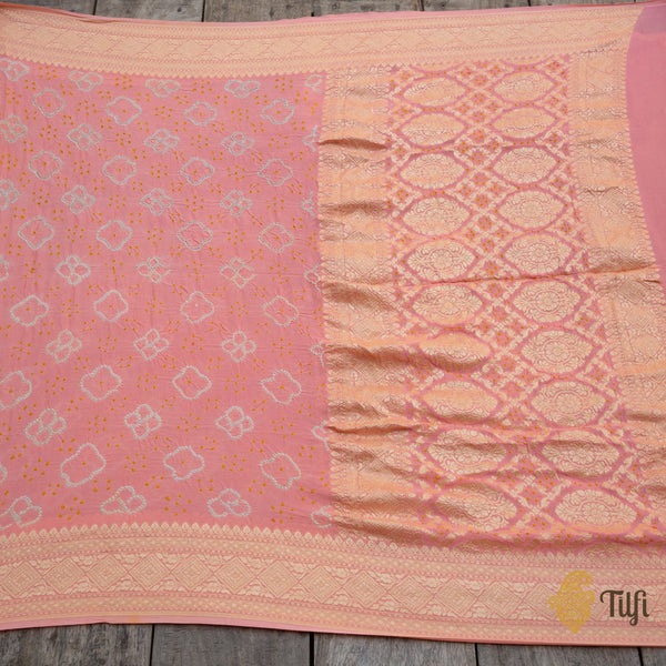 Pure Georgette Banarasi Bandhej Handloom Dupatta