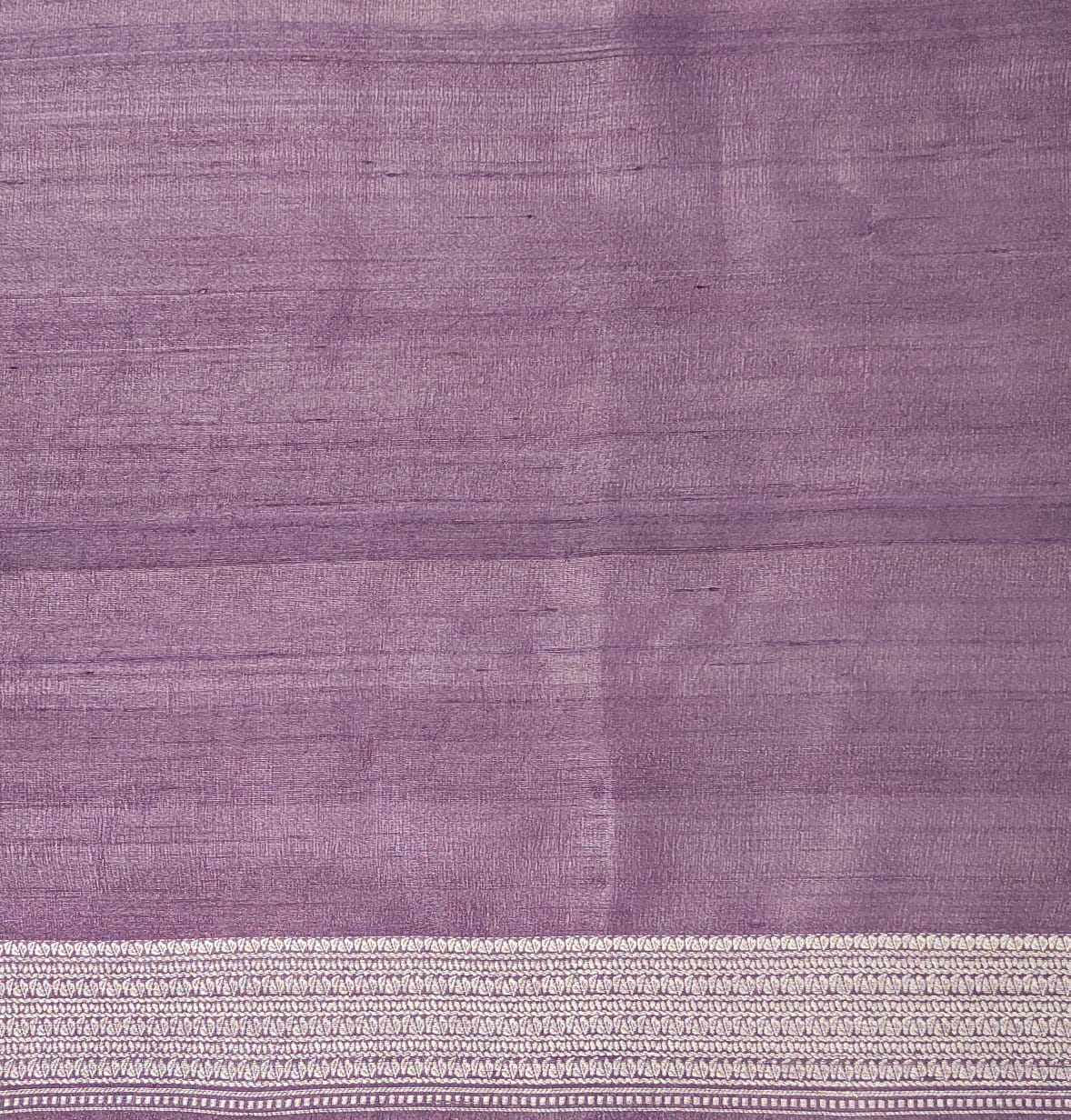 Pre-Order: Purple-Mauve Ombré Pure Tussar Georgette Silk Banarasi Handloom Saree