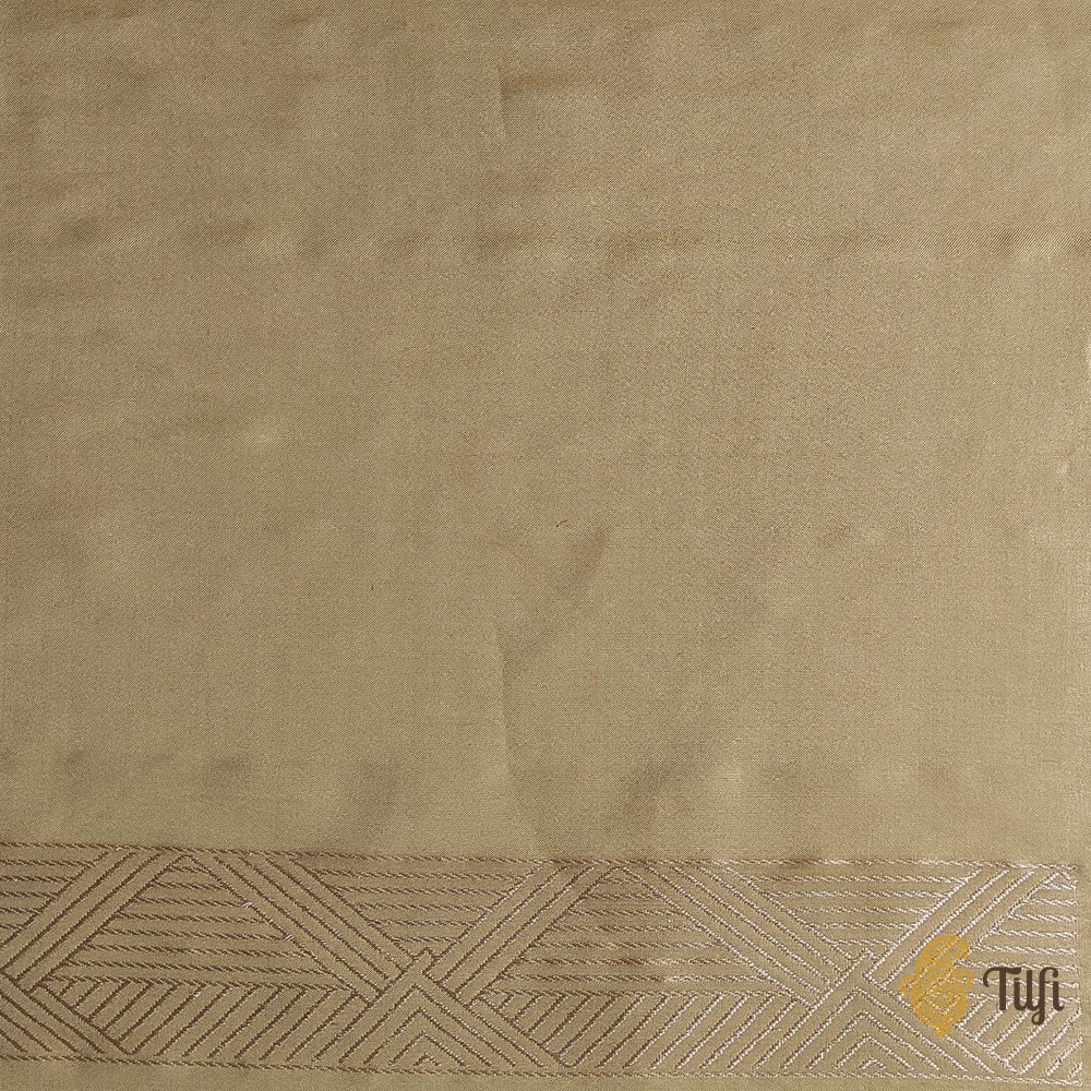 Zest Yellow-Gold Pure Ektara Silk Tissue Banarasi Handloom Saree