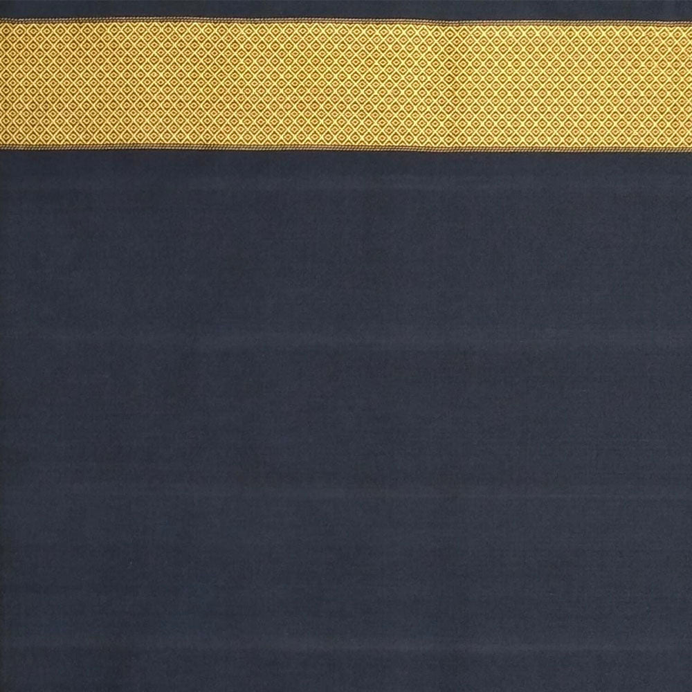 &#39;Urvashi&#39; Navy Blue Pure Katan Silk Banarasi Handloom Saree