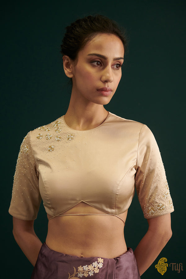 Silky Satin Calla Lily Blouse