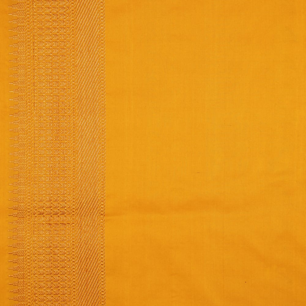 Yellow Pure Soft Satin Silk Banarasi Handloom Saree