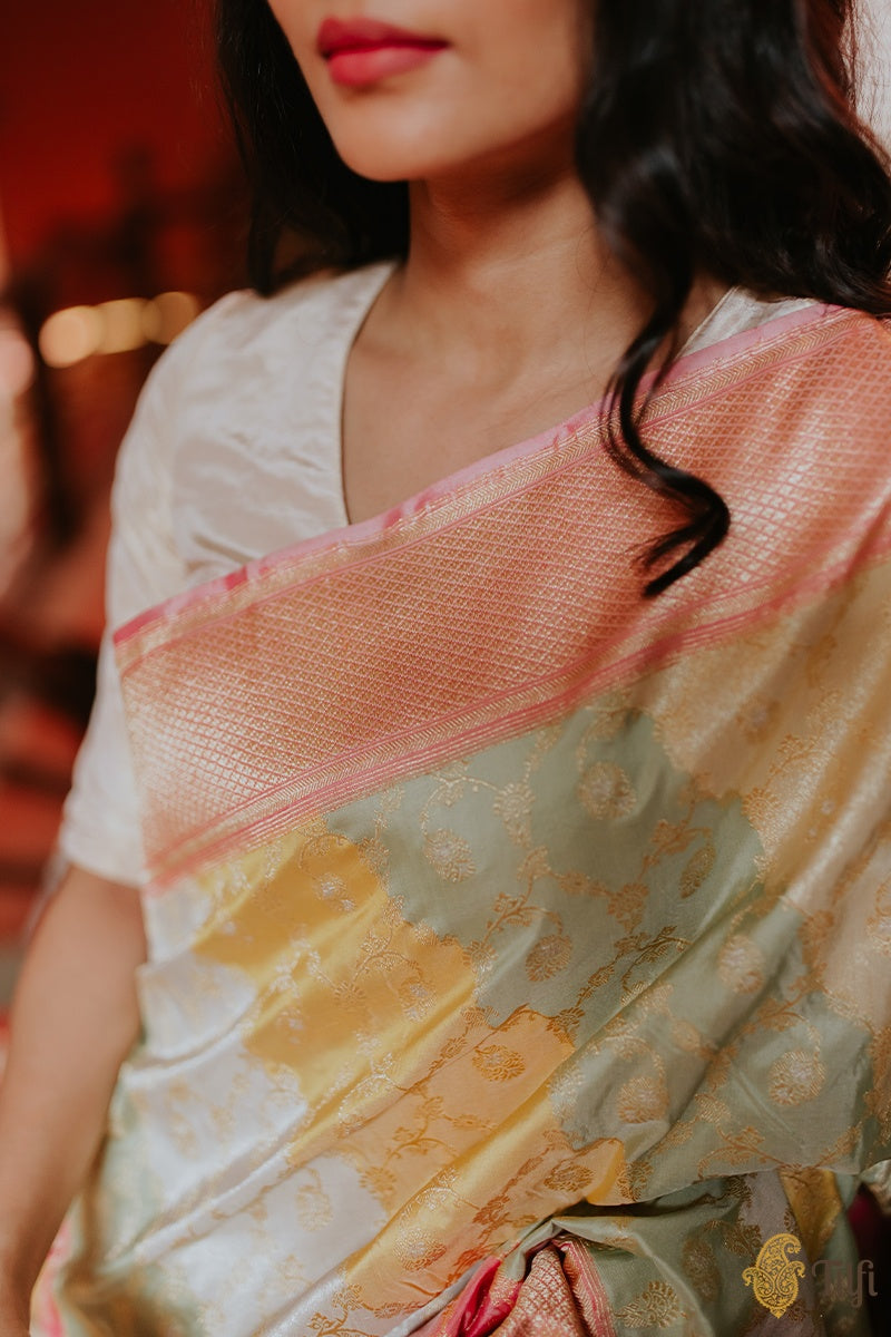 Rangkat Pure Katan Silk Real Zari Banarasi Handloom Saree