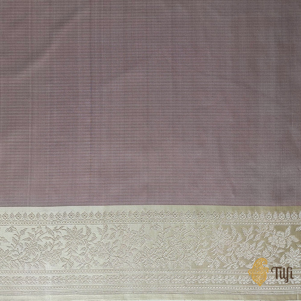 Dusty Pink-Beige Pure Katan Silk Banarasi Handloom Saree