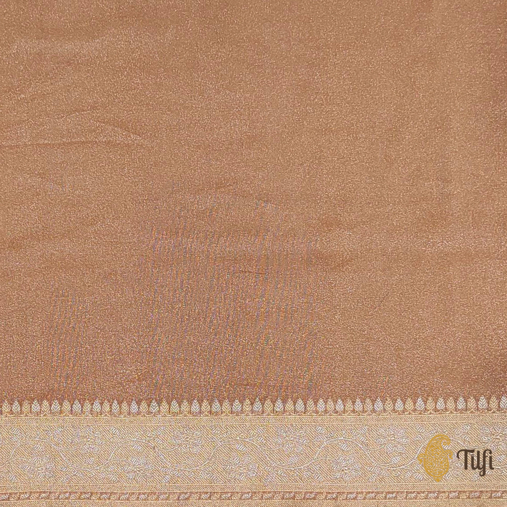 Pre-Order: &#39;Aurumi&#39; Gold Pure Katan Silk Tissue Banarasi Handloom Saree