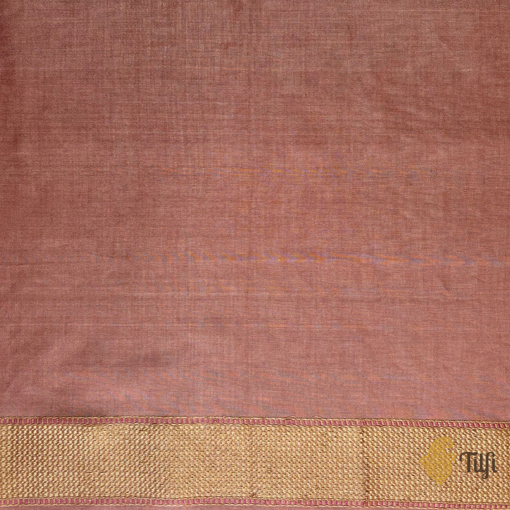 Soft Pink Pure Cotton Tissue Handloom Banarasi Saree