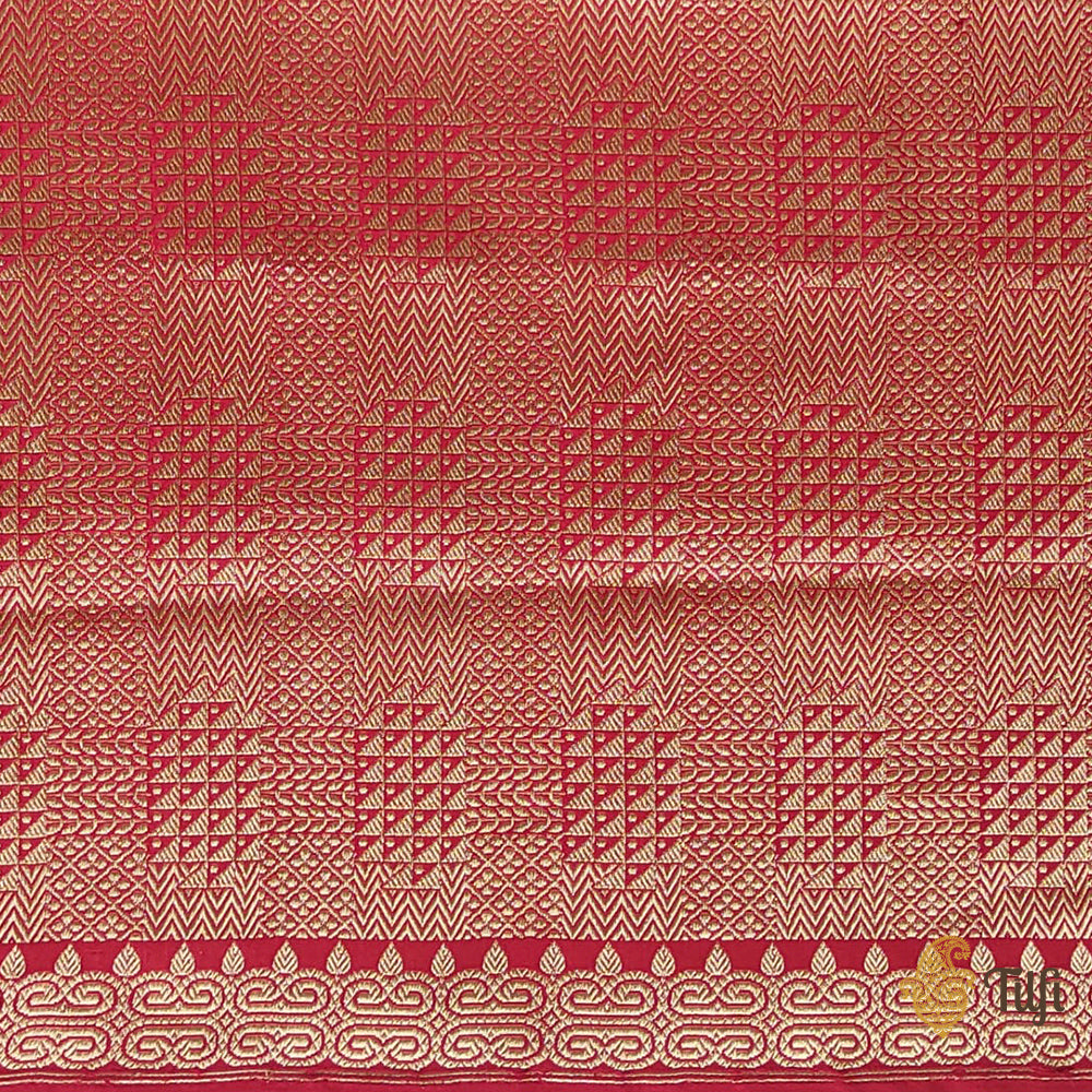 Woven Heavy Designer Banarasi Tissue Silk Red Ethnic Ceremonial Saree main image 1
