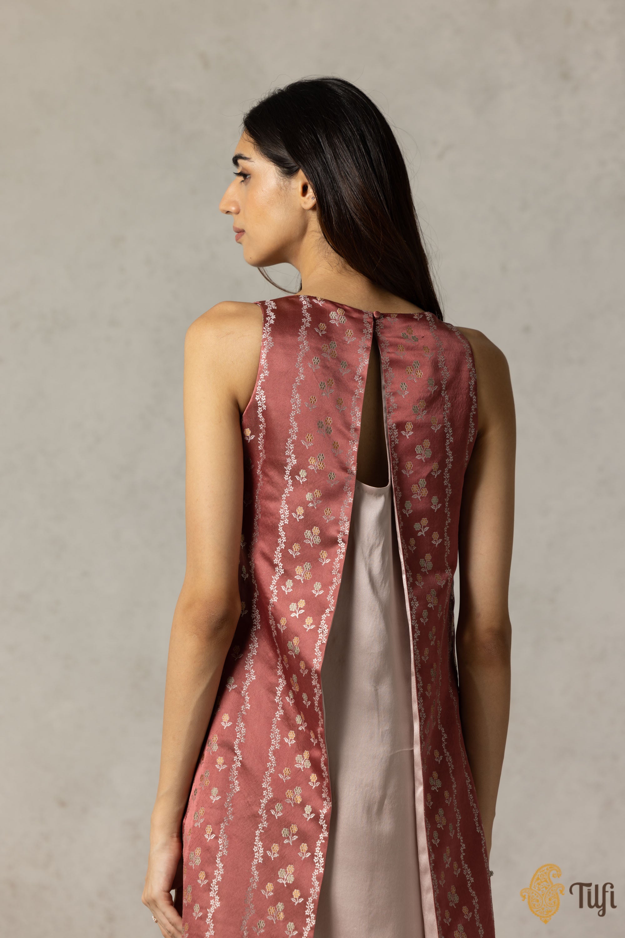 Draped Soft Midi Dress Old Rose
