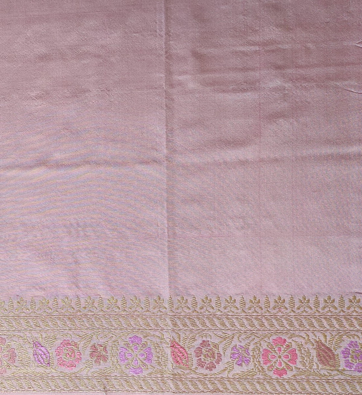 &#39;Vedha&#39; Pink Pure Katan Silk Jangla Banarasi Handloom Saree