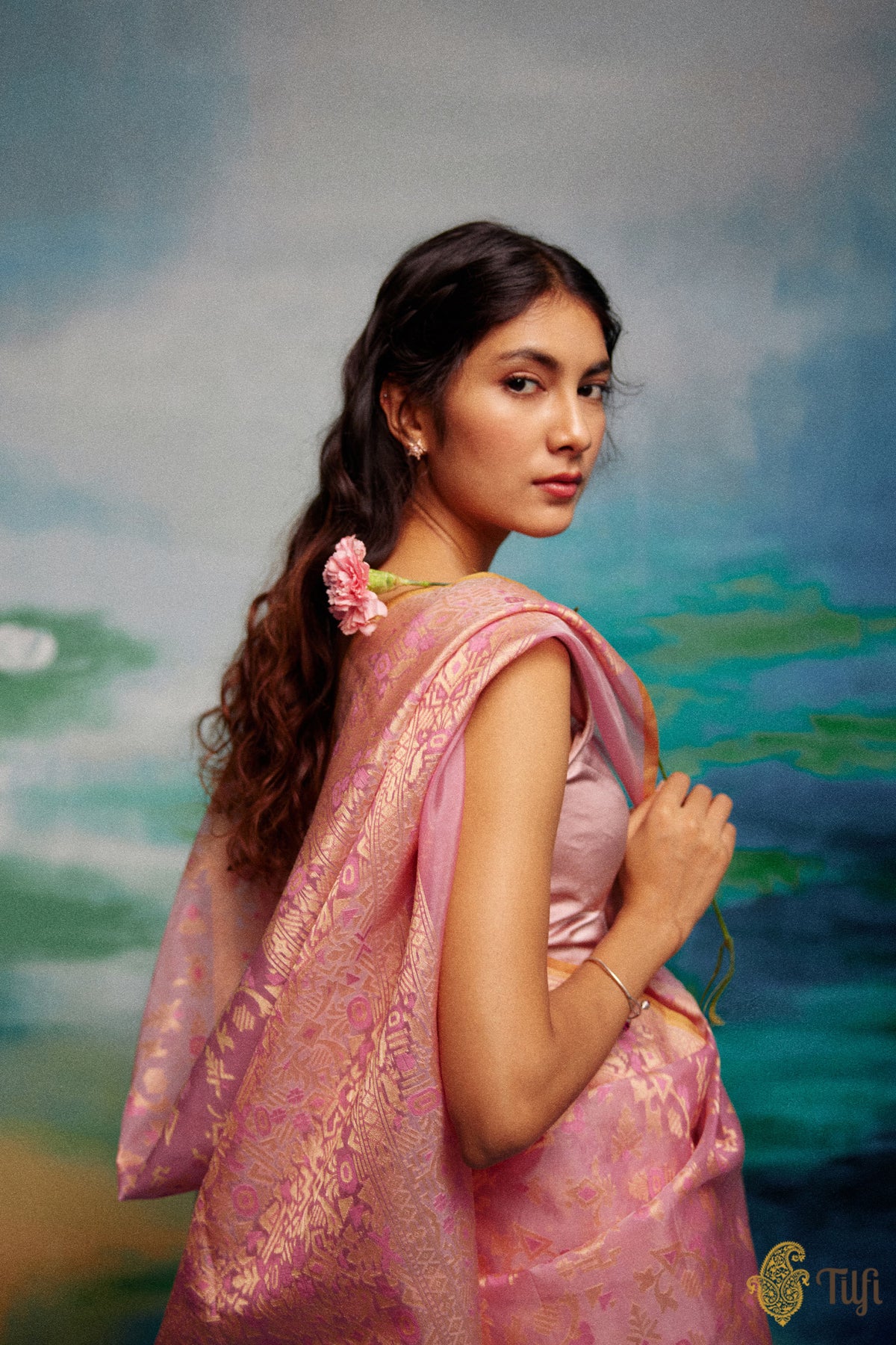 Pre-Order: Pink Pure Kora Silk Banarasi Handloom Saree