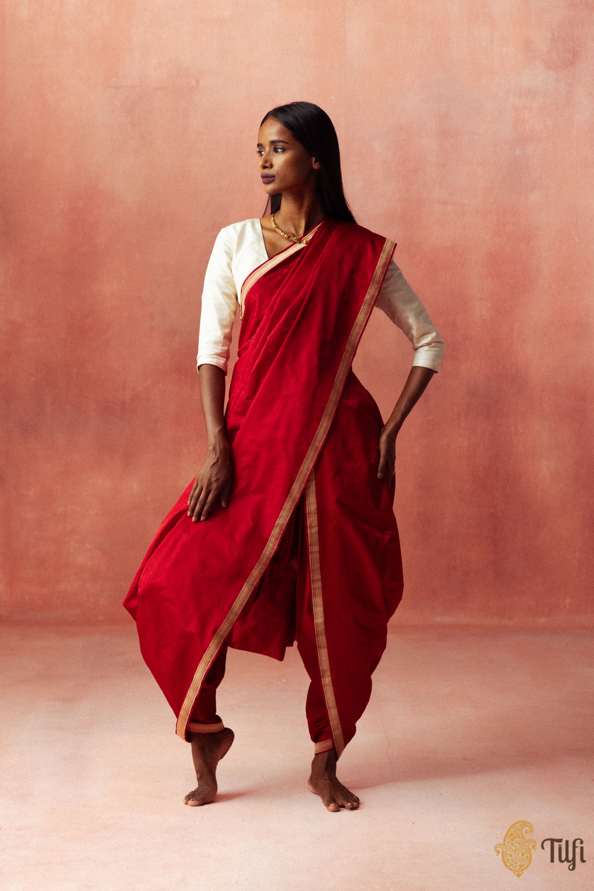 Woven Heavy Designer Banarasi Tissue Silk Red Ethnic Ceremonial Saree