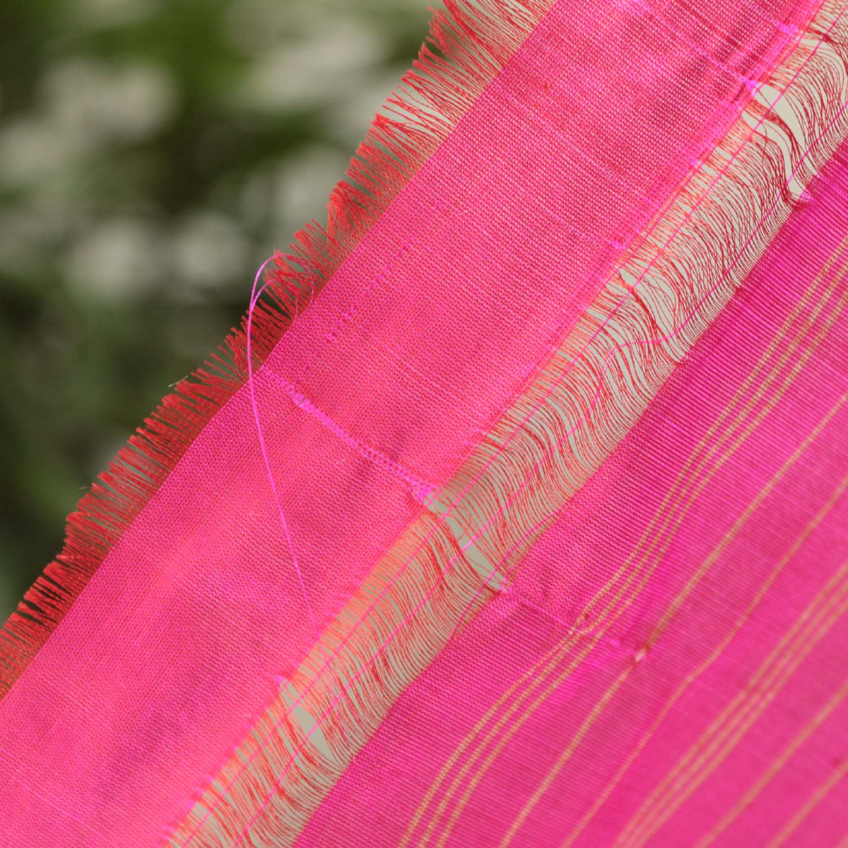 Orange-Rose Pink Pure Katan Silk Banarasi Handloom Dupatta - Tilfi - 3