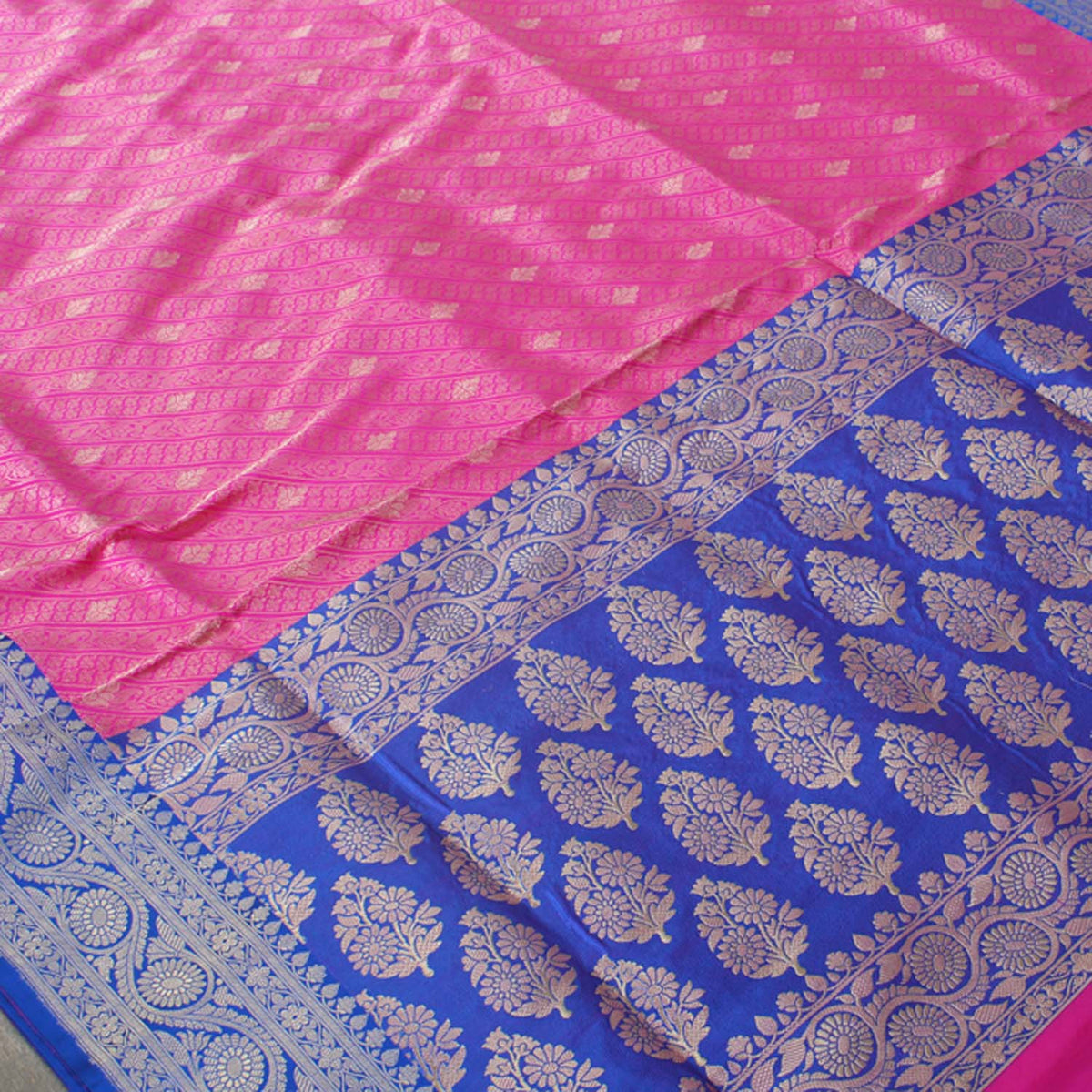 Rose Pink Pure Katan Silk Banarasi Handloom Saree - Tilfi - 3