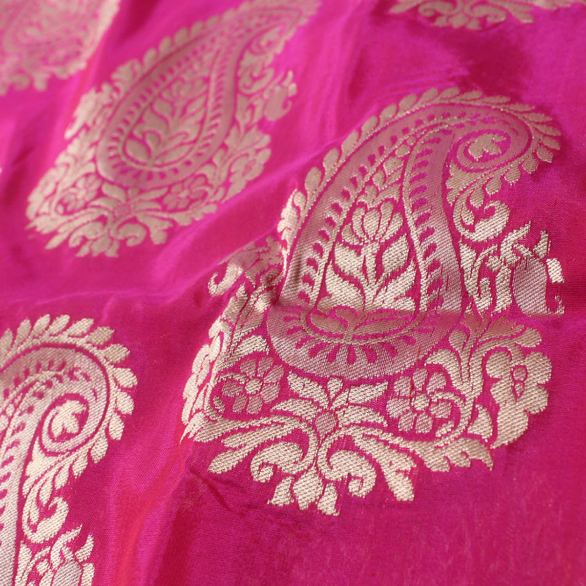 Indian Pink Pure Silk Georgette Handloom Banarasi Saree - Tilfi - 4