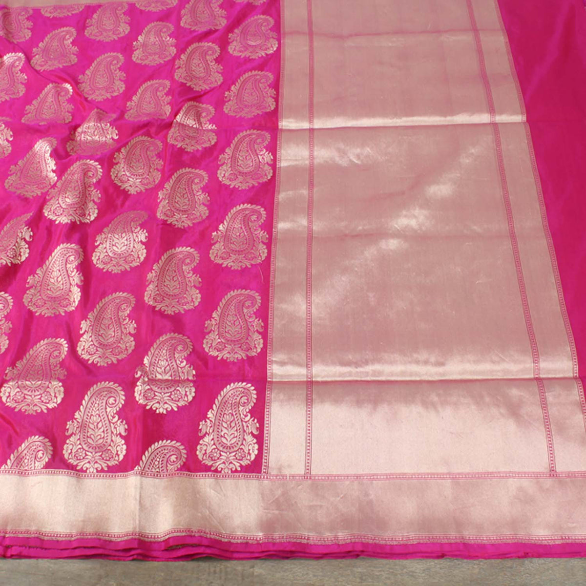 Indian Pink Pure Silk Georgette Handloom Banarasi Saree - Tilfi - 2