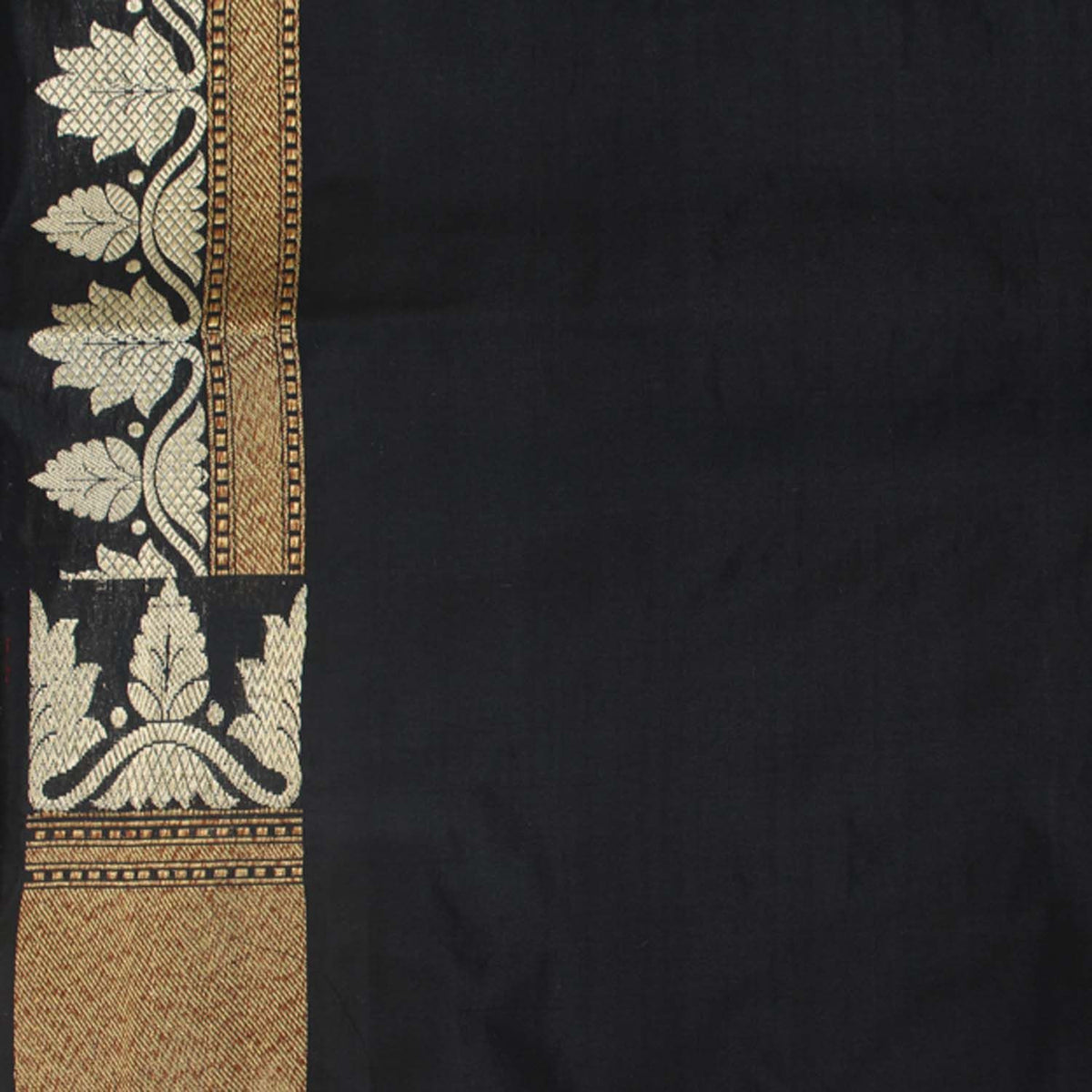 Black Pure Silk Georgette Handloom Banarasi Saree - Tilfi - 6