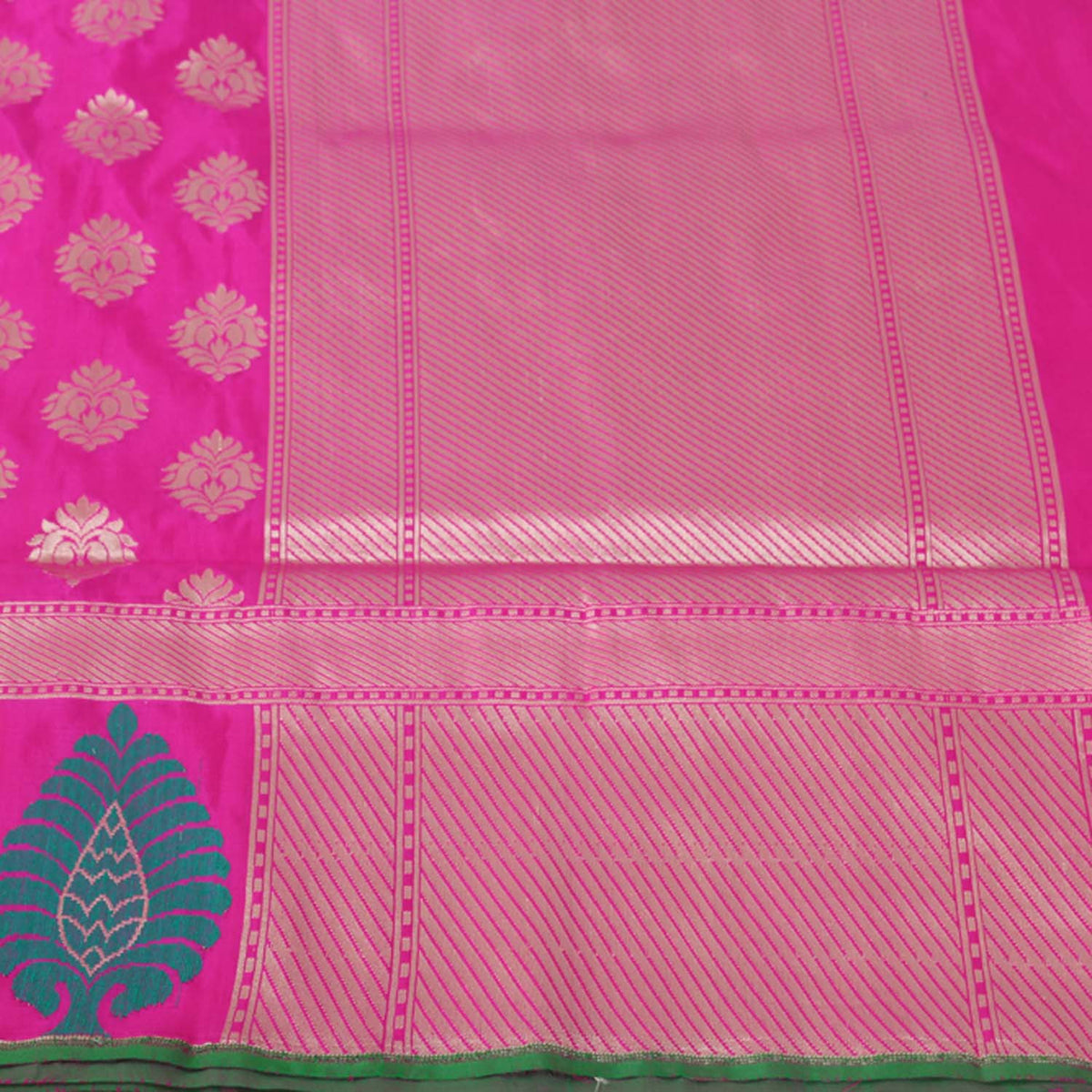 Indian Pink Pure Silk Georgette Banarasi Handloom Saree - Tilfi - 3