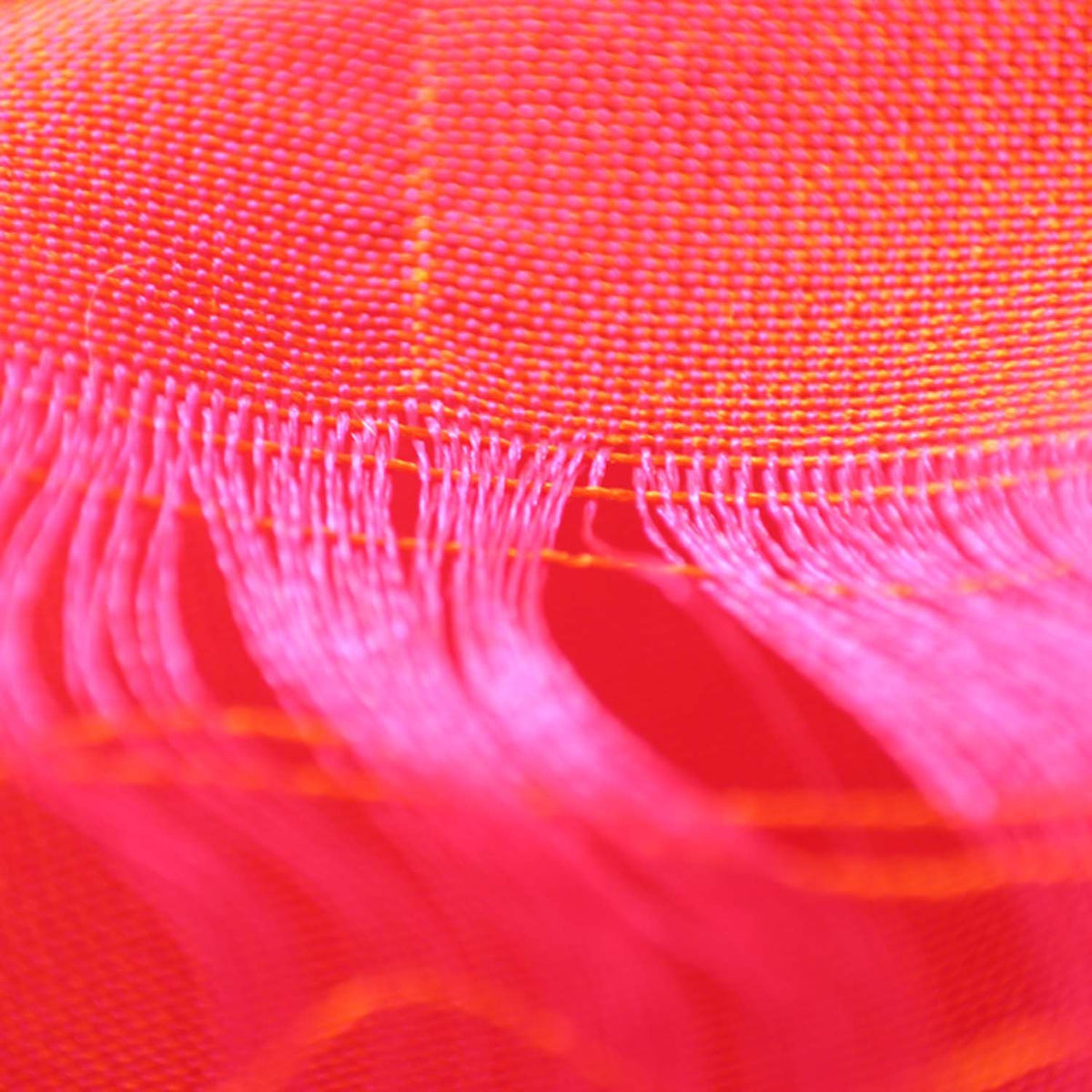 Rose Pink-Orange Pure Silk Georgette Handloom Banarasi Saree - Tilfi - 6