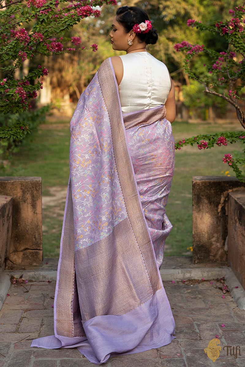 Buy Purple Sarees for Women by DOKHONA Online | Ajio.com