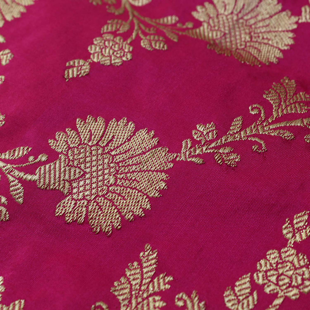 Indian Pink Pure Katan Silk Banarasi Handloom Dupatta - Tilfi - 3