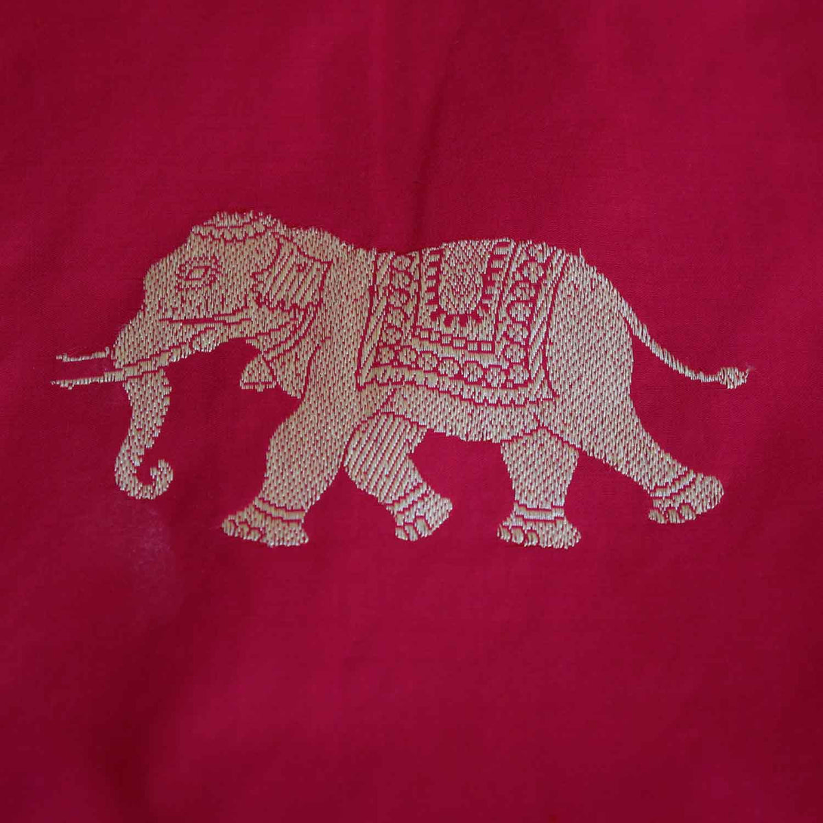 Red-Indian Pink Pure Katan Silk Banarasi Handloom Saree - Tilfi - 4