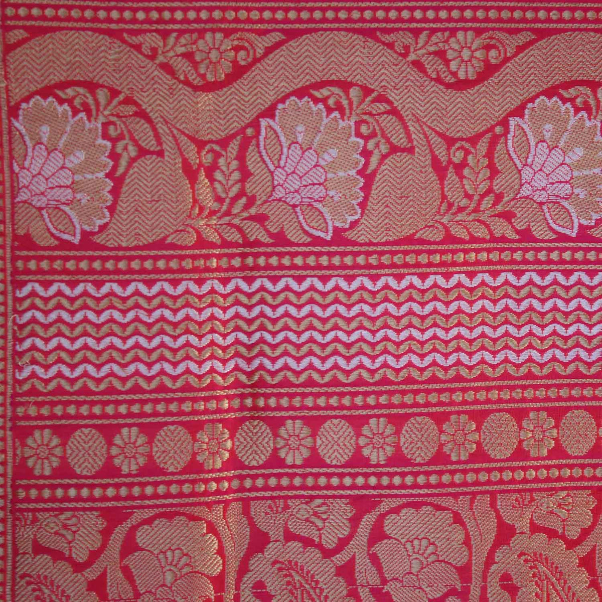 Orange-Indian Pink Pure Katan Silk Banarasi Handloom Saree - Tilfi - 3