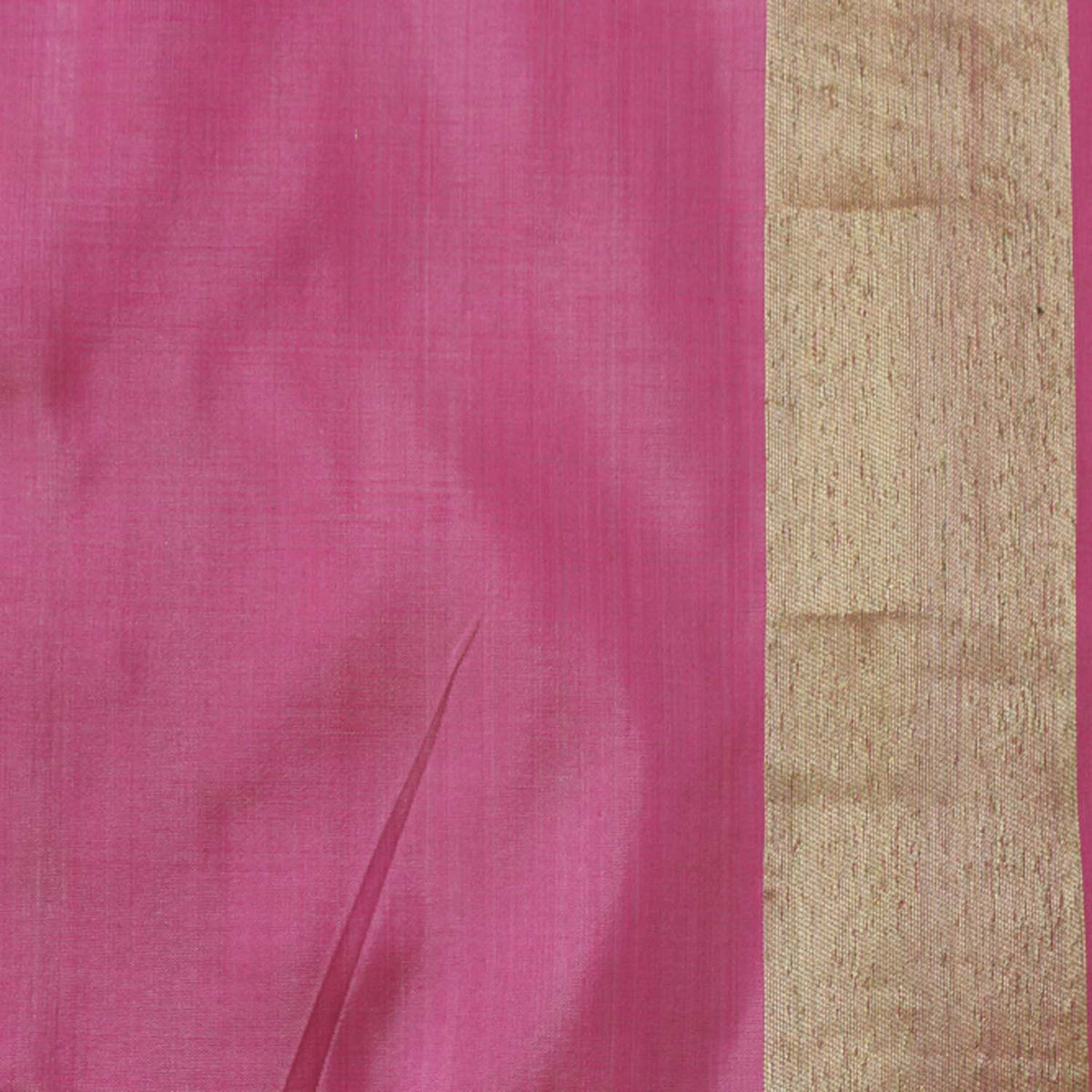 Rose Pink Shot Color Pure Katan Silk Banarasi Handloom Saree - Tilfi - 7