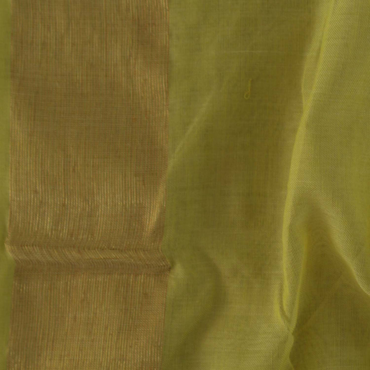 Lime Green Pure Silk By Cotton Banarasi Handloom Saree - Tilfi