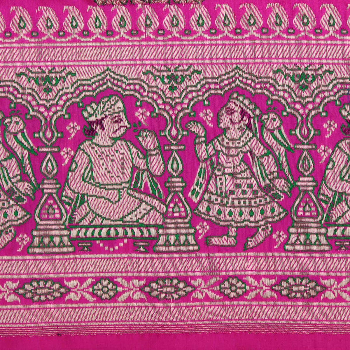 Pink Pure Katan Silk Banarasi Handloom Saree - Tilfi - 4