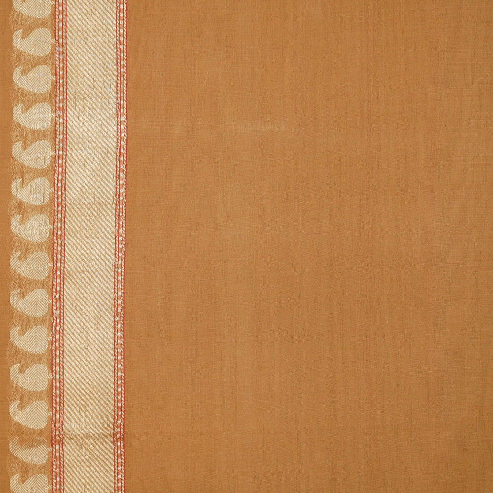 Beige Pure Cotton Banarasi Kadhua Handloom Saree