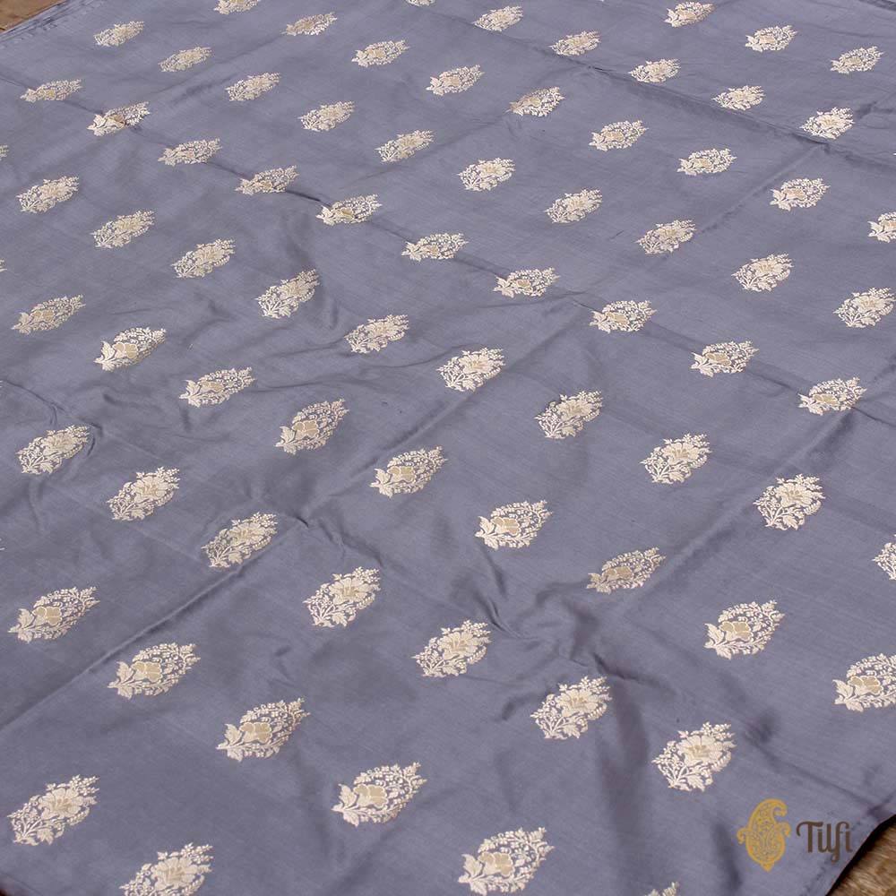 Grey Pure Katan Silk Fabric