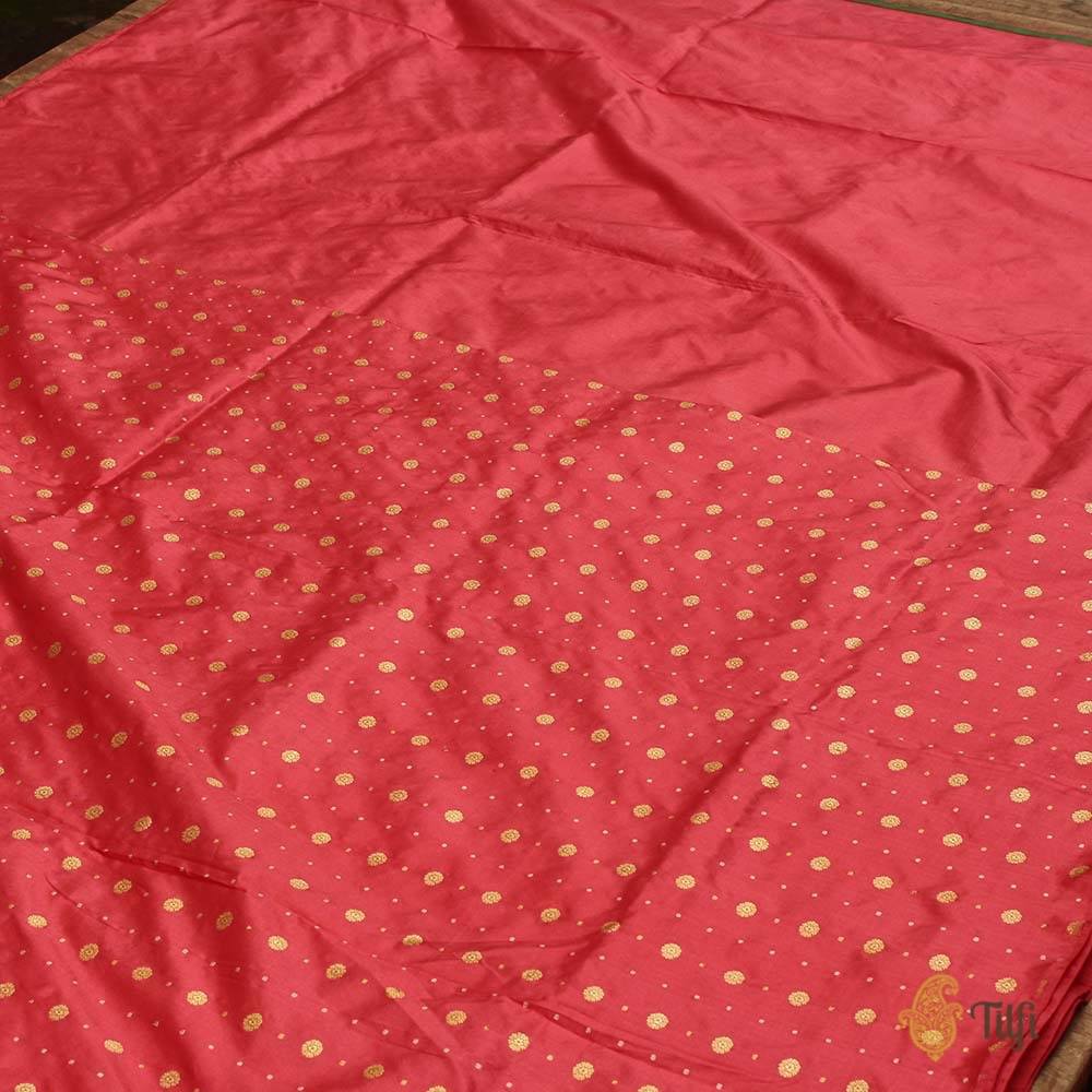 Royal Blue Pure Katan Silk Dupatta &amp; Gajri Pink Pure Katan Silk Fabric
