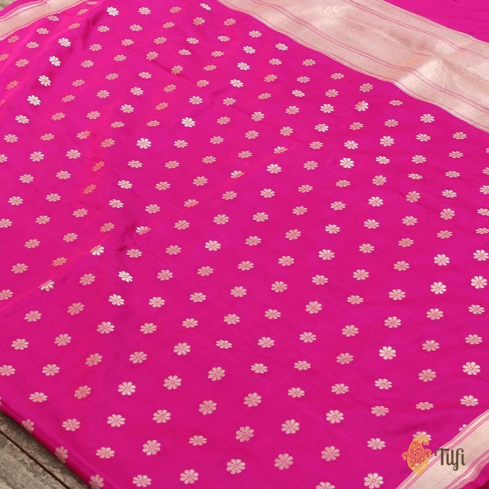 Gulabi Pink Pure Katan Silk Dupatta Fabric Set