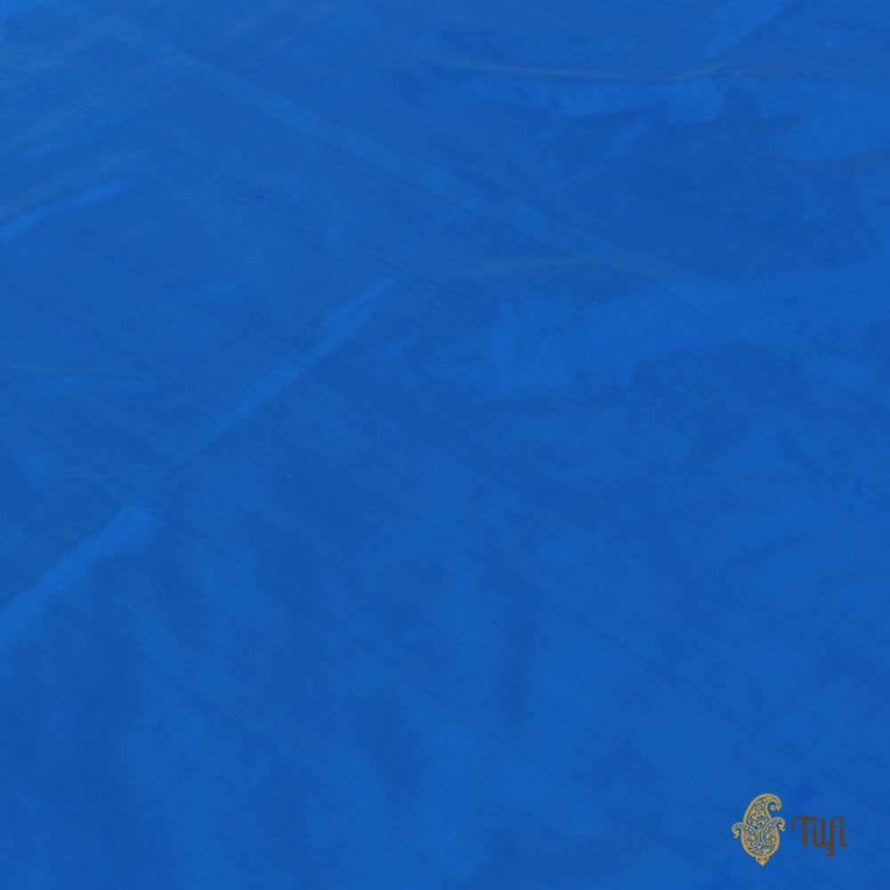 Blue Pure Katan Silk Dupatta Fabric Set