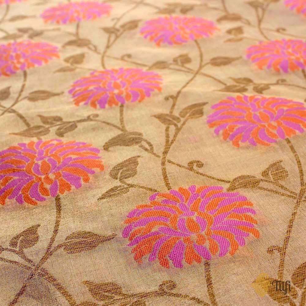 Gold Pure Silk Tissue Dupatta Fabric Set