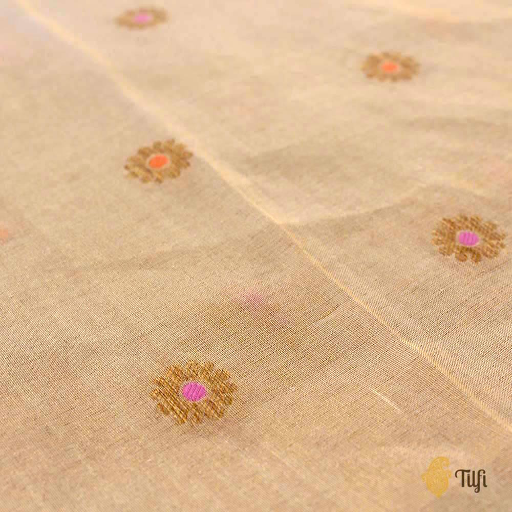 Gold Pure Silk Tissue Dupatta Fabric Set
