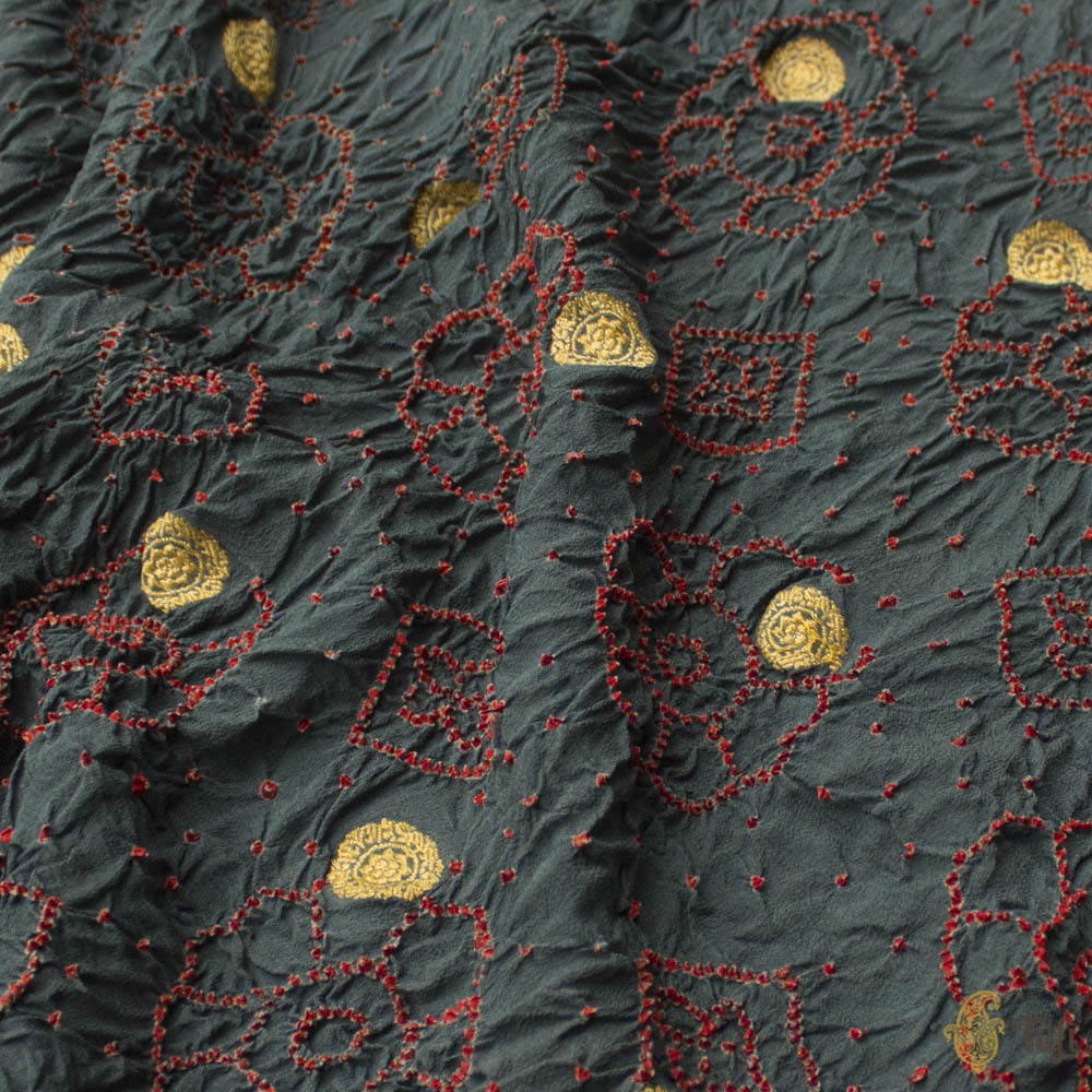 Purple Banarasi Weaven Georgette Gharchola Bandhani Dupatta DP75