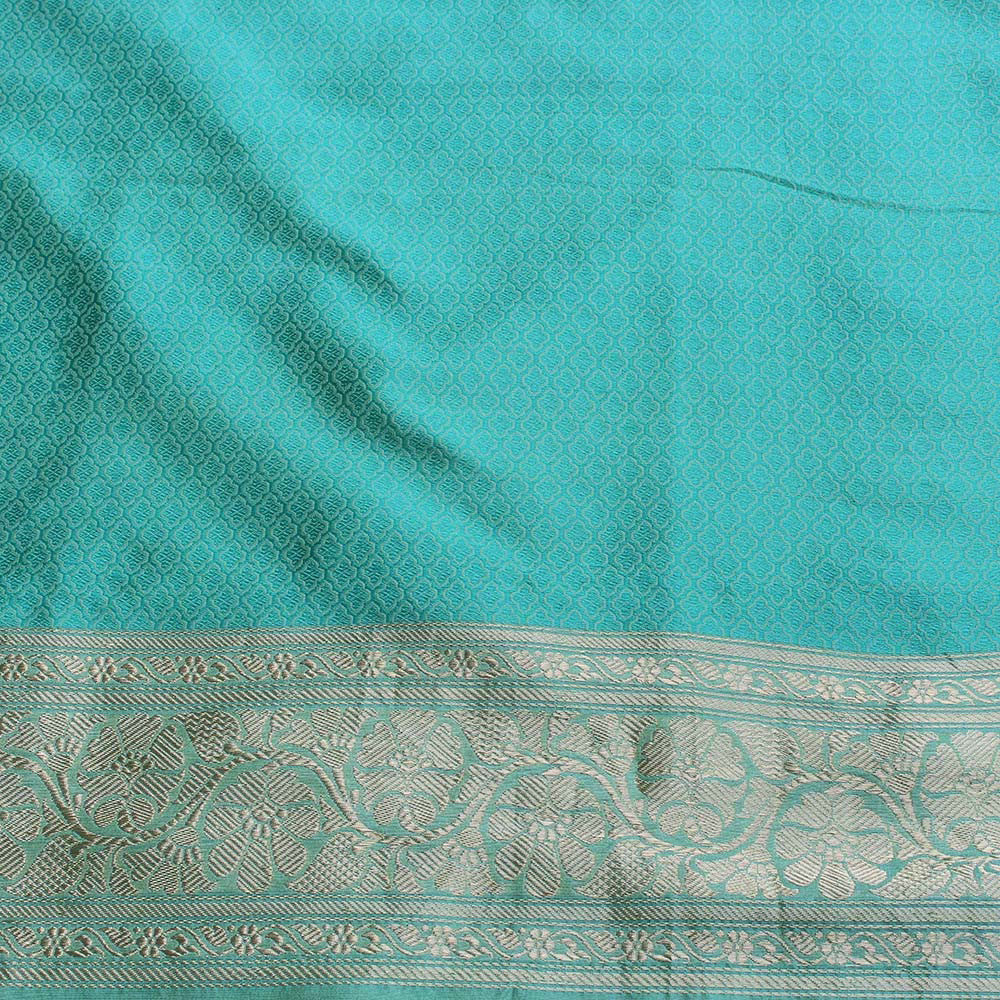 Light Green Pure Katan Silk Banarasi Handloom Saree