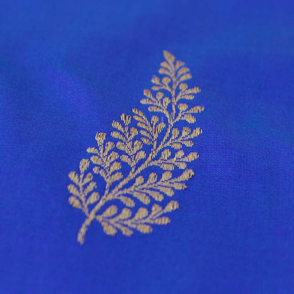 Royal Blue Pure Katan Silk Kadwa Banarasi Handloom Saree