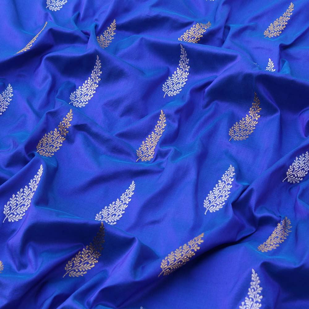 Royal Blue Pure Katan Silk Kadwa Banarasi Handloom Saree