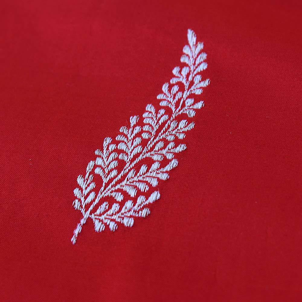 Red Pure Katan Silk Kadwa Banarasi Handloom Saree