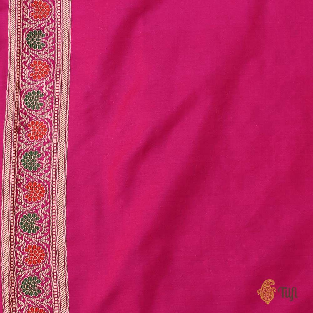Pink Pure Katan Silk Banarasi Handloom Patola Saree