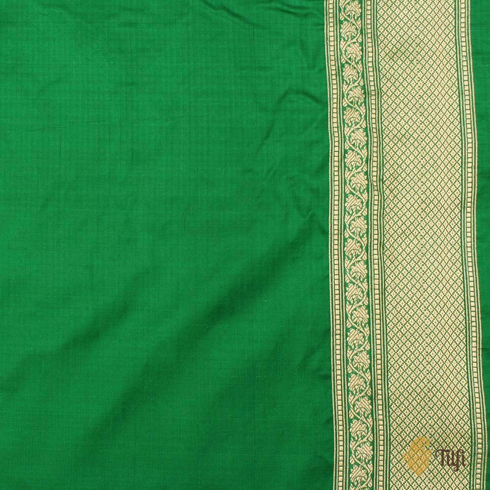 Red-Green Pure Katan Silk Banarasi Patola Handloom Saree