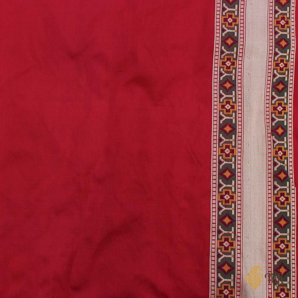Red Pure Katan Silk Banarasi Handloom Patola Saree