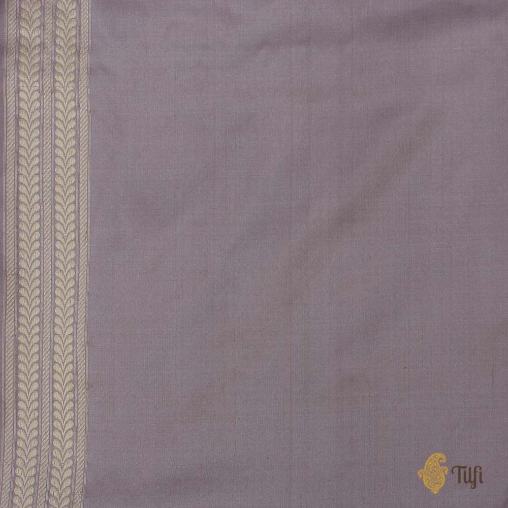 Pastel Purple Pure Katan Silk Banarasi Handloom Saree