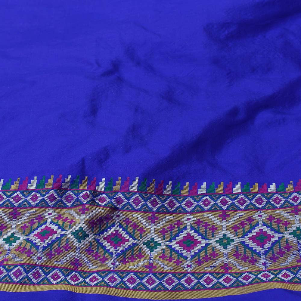 Purple Pure Katan Silk Banarasi Handloom Patola Saree