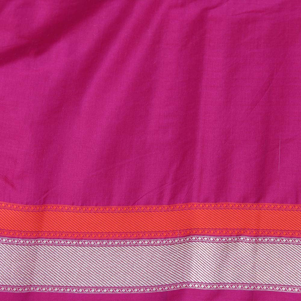 Rani Pink Pure Katan Silk Banarasi Handloom Patola Saree