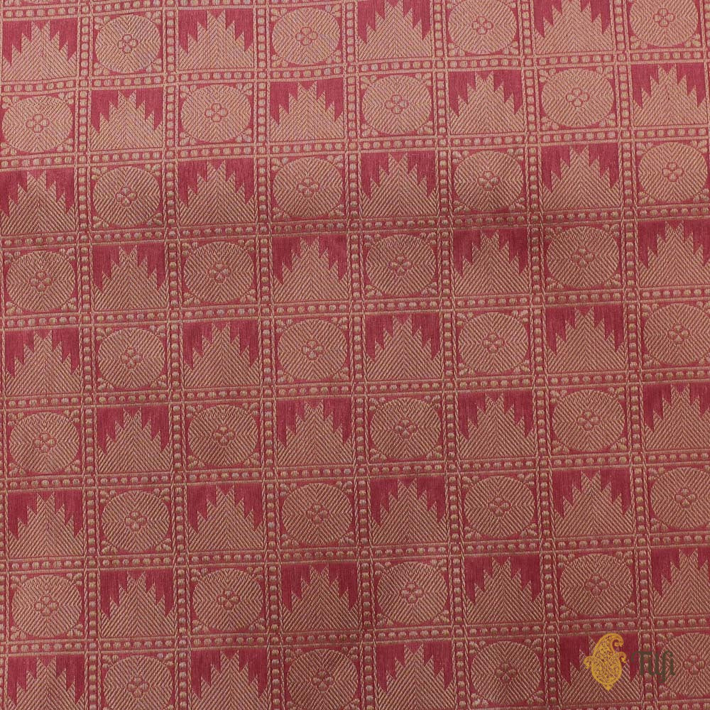Taffy Pink Pure Katan Silk Banarasi Handloom Saree