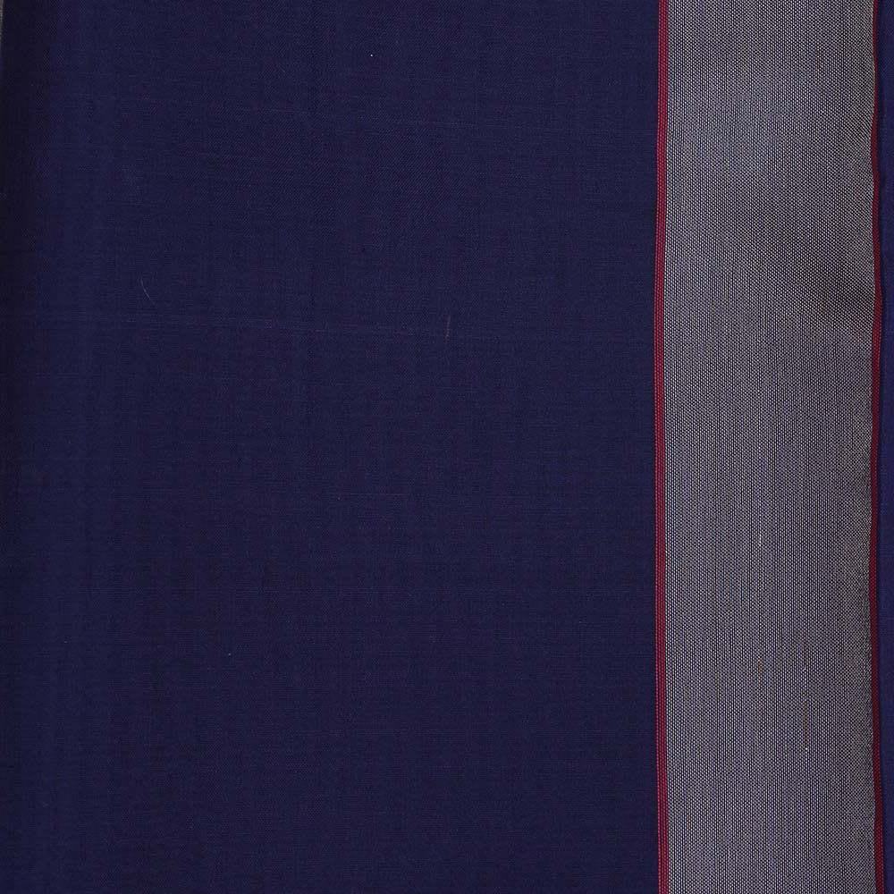 Navy Blue Pure Kora Silk Real Zari Banarasi Handloom Saree