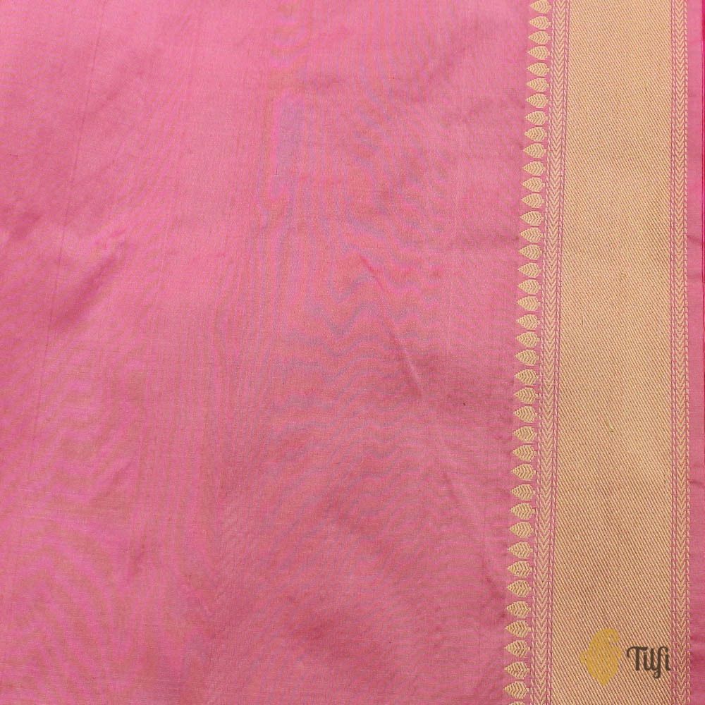 Yellow-Cream Pure Katan Silk Banarasi Handloom Saree